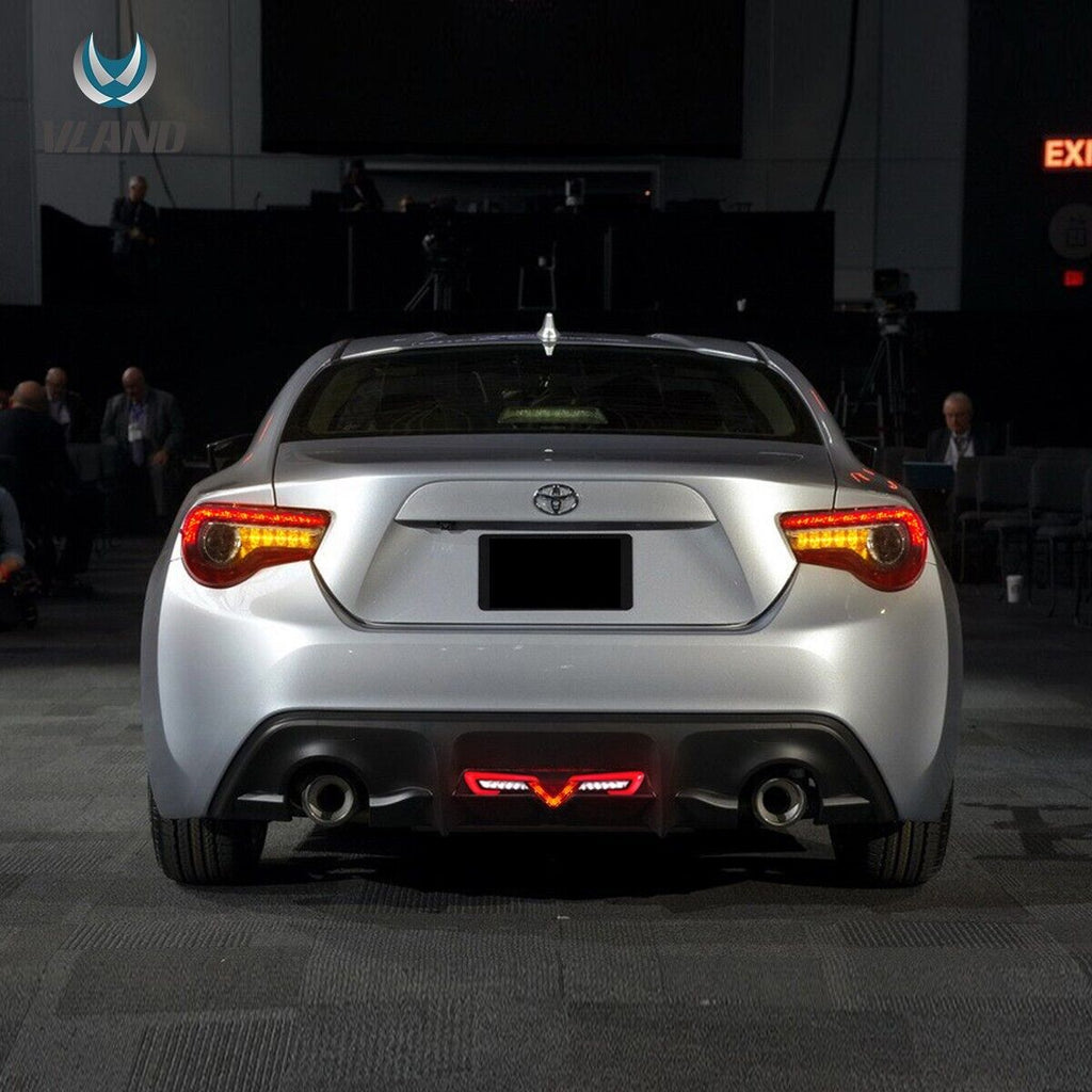 VLAND 12-21 FR-S BRZ GT86 1 MK1 1st Gen ZN6 ZC6 LED Rear Bumper Lower Reverse SMOKE