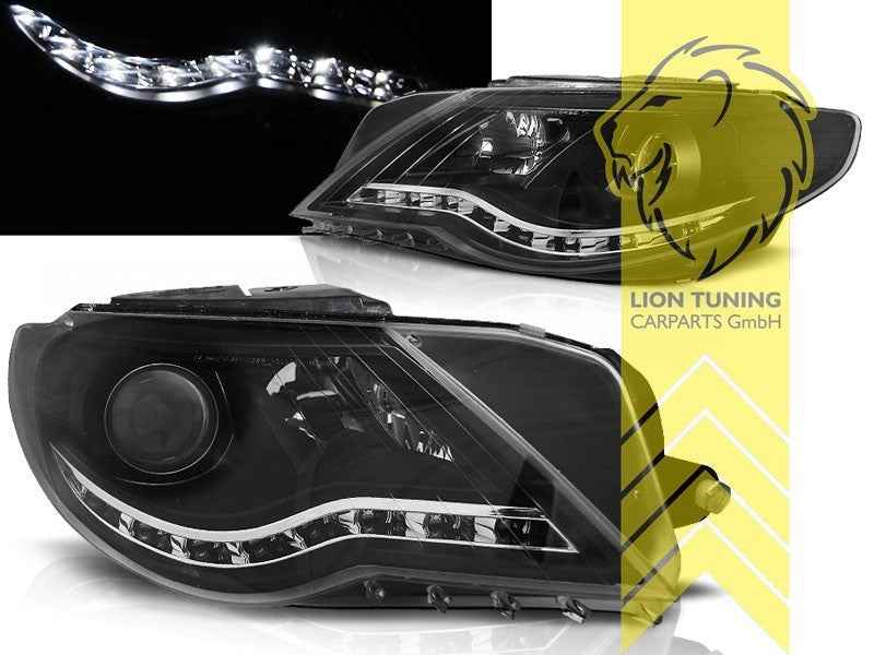 LTG DEPO Pair LED DRL Halo Lightbar Headlights VW Passat CC 357 08-12 LHD