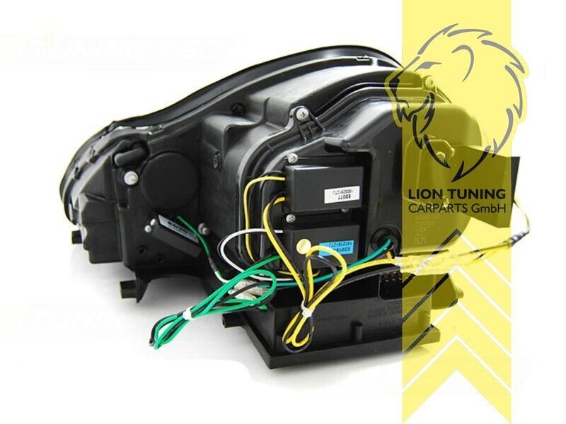 LT Pair LED Headlights Lightbar DRL Porsche Cayenne XENON 02-07 9PA chrome LHD