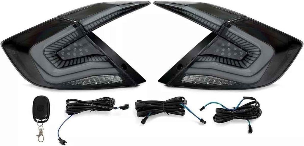 AC Pair RGB Seq Anim LED DRL Rear lights Tail Honda Civic 10 Sedan R 16-20