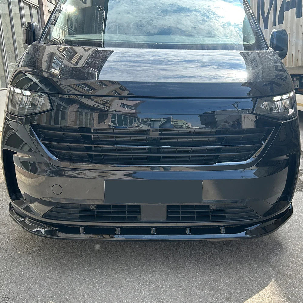 OW Front Bumper Lower Splitter Valance VW Transporter T7 24+ ABS Gloss Black