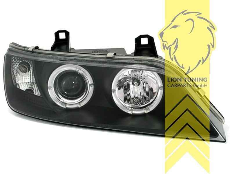 LTG Pair LED DRL CCFL Halo Headlights BMW Z3 Roadster Coupe E36 95-03 Black LHD