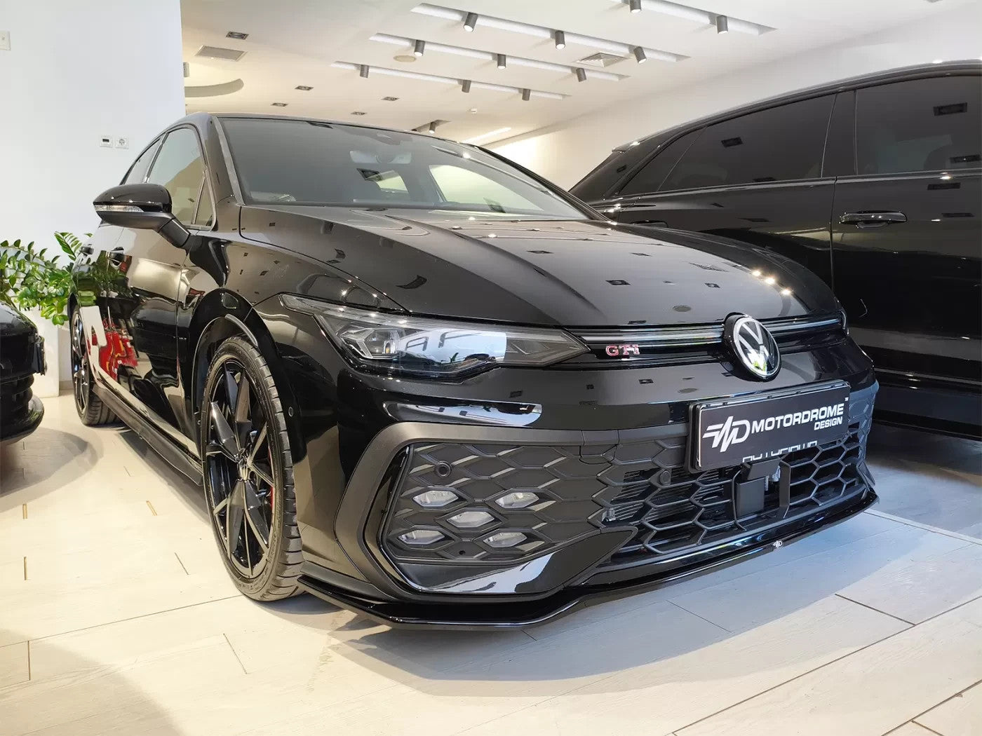 Motordrome Front Bumper Splitter  Golf Mk8 Facelift GTI GTE R-Line Black Gloss