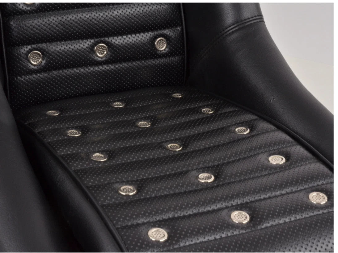 FKA Pair Bucket Seats Headrests Studded Classic Car Retro Kit Speedster Vintage