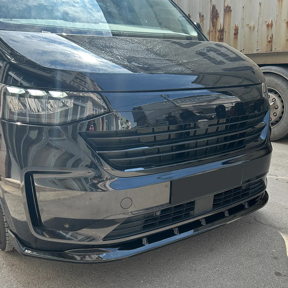 OW Front Bumper Lower Splitter Valance VW Transporter T7 24+ ABS Gloss Black