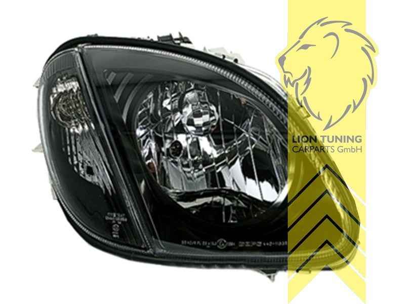 LTG DEPO Pair LED DRL Halo Headlights Mercedes Benz SLK R170 96-04 Black LHD