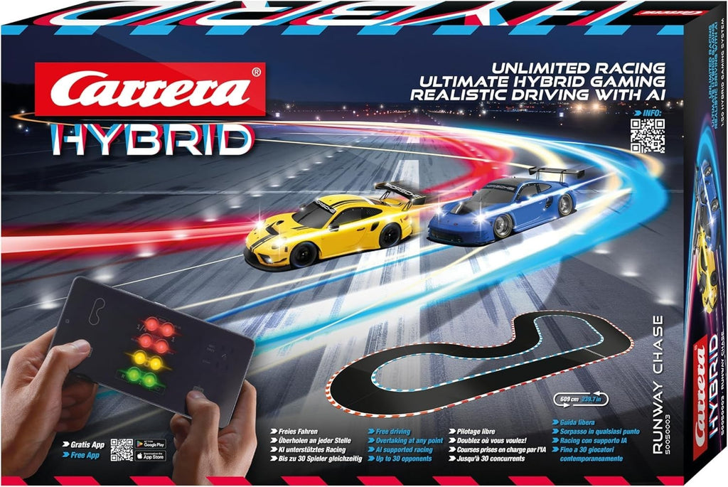 Carrera HYBRID Runaway Chase AI-Integrated Car Racing Track Set - NO CARS Includ