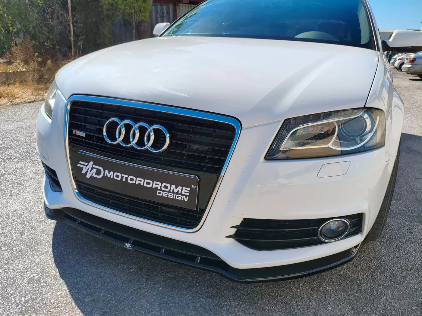Motordrome Front Bumper Splitter  Audi A3 S-Line 8P Facelift 08-12 Black Gloss