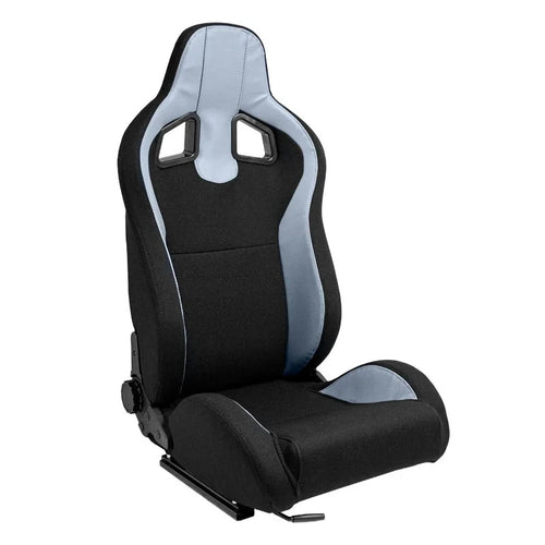 ATST x1 MR Reclining Universal Bucket Seat Black Grey Textile Cloth + slides