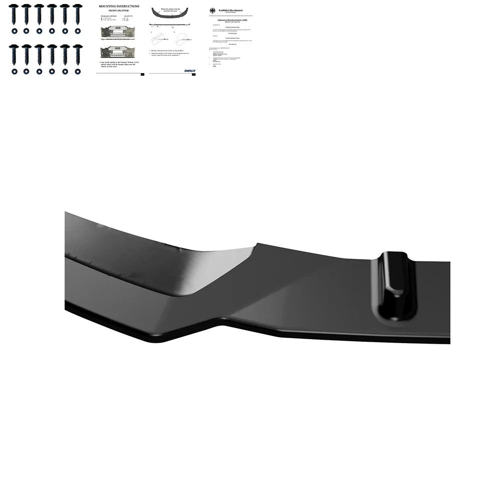 OW Front Bumper Lip Splitter AUDI RS3 8V 15-16 Sportback Gloss Black