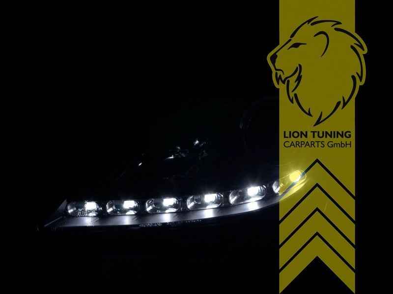 LT Pair LED DRL Halo Headlights Mercedes Benz SLK R171 04-11 Chrome LHD