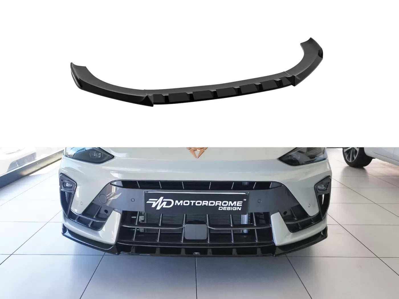 Motordrome Front Bumper Splitter Valance  Cupra Leon MK1 Facelift Gloss Black