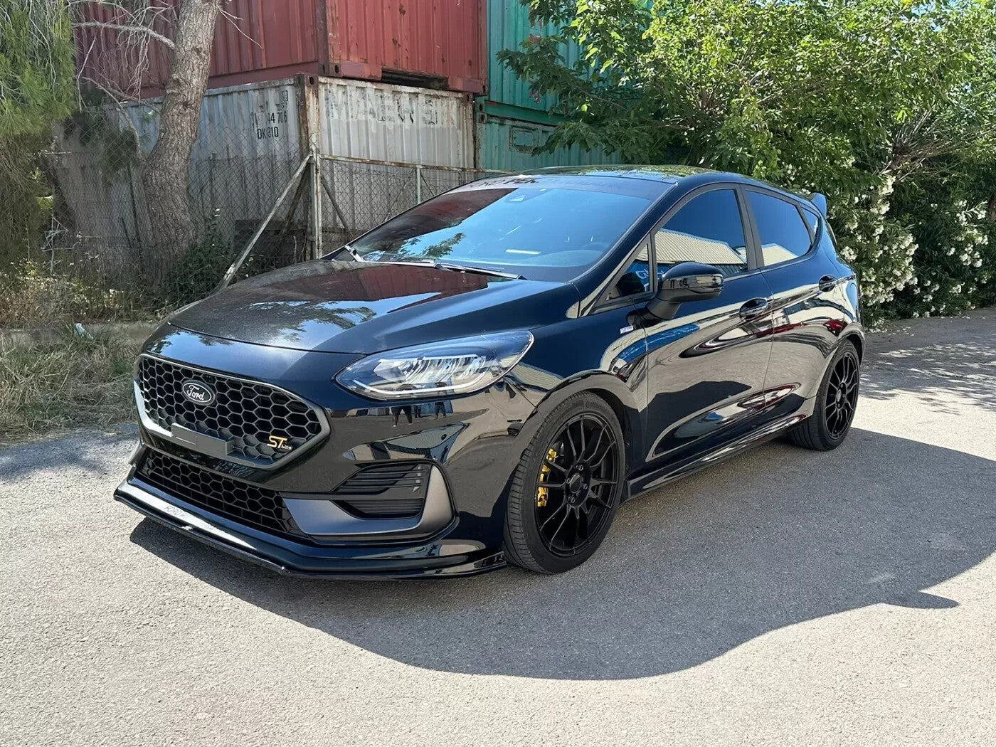 Motordrome Front Splitter Ford Fiesta ST Mk8 Facelift 21-24 Black Gloss ABS