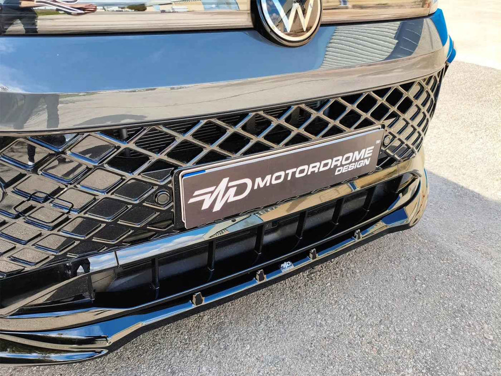 Motordrome Design Front Splitter Styling VW Tiguan Mk3 R-Line Black Gloss