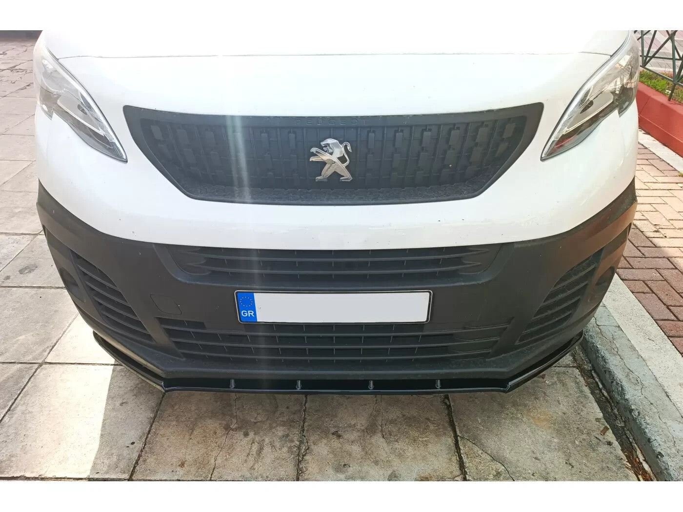 Motordrome Front Bumper Lower Splitter Peugeot Expert Mk3 2016+ Gloss Black