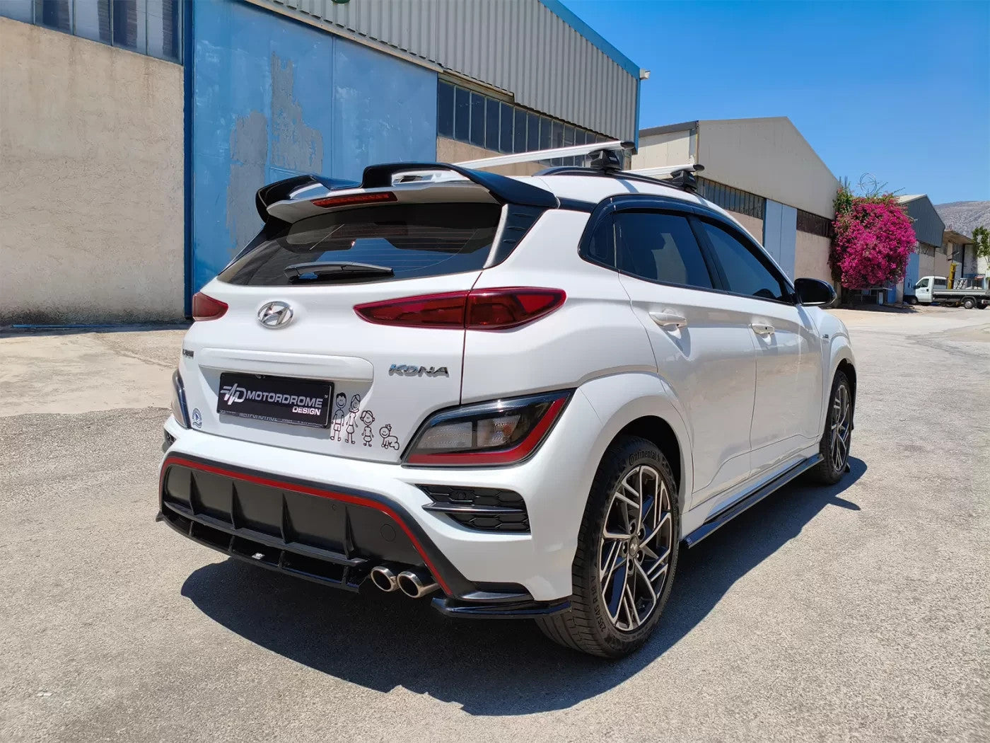 Motordrome Rear Diffusor Splitter Hyundai Kona Ν N-Line Mk1 Facelift Gloss Black