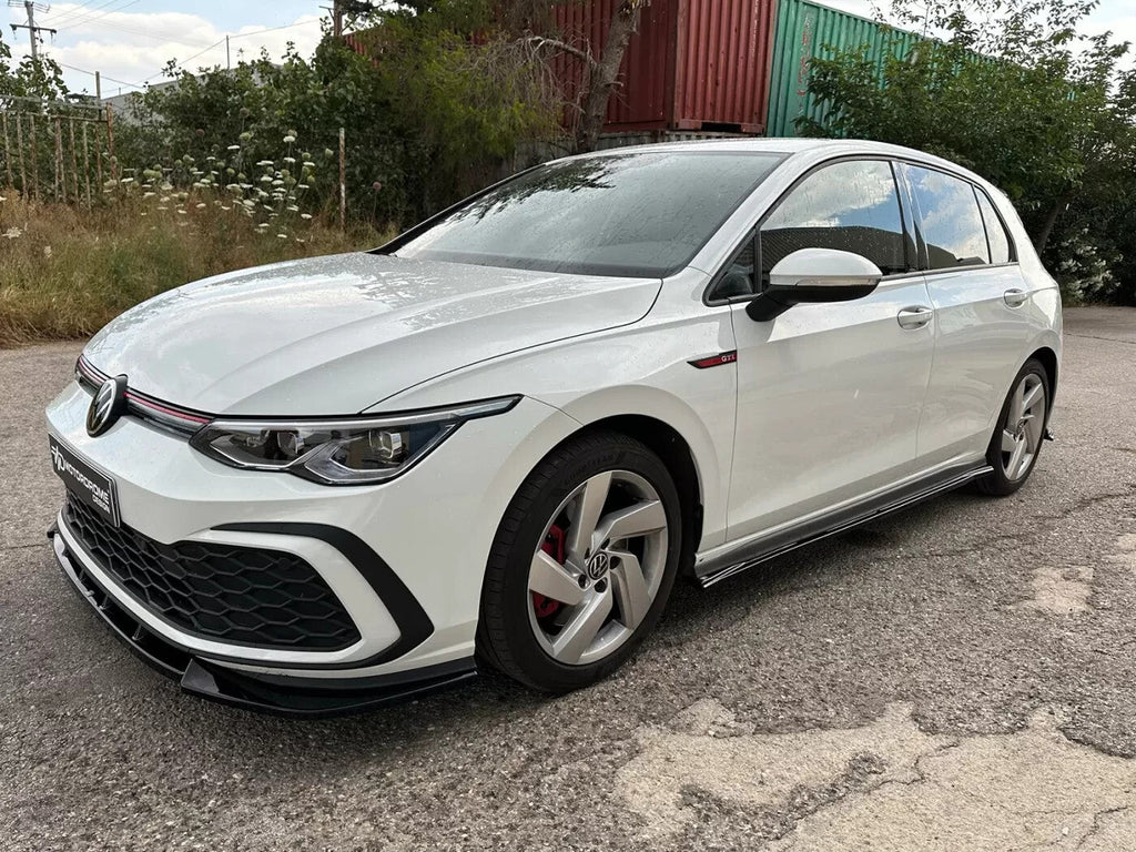 Motordrome Side Skirts Extensions Golf Mk8 GTI GTI Clubsport R-Line Gloss Black