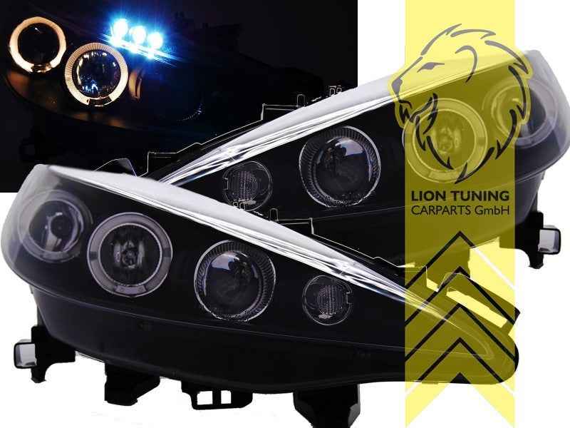 LTG Pair LED DRL U-Tube Headlights Peugeot 207 207CC Cabrio SW Break black LHD