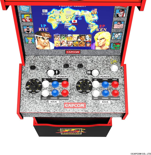 Arcade1up Capcom Street Fighter Legacy 14 Games Wi-Fi Online Arcade Machine