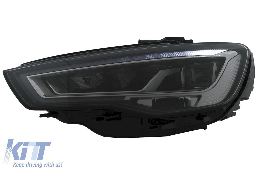 KT LUXE Pair Full LED DRL Seq Dyna Headlights Audi A3 8V Pre-Facelift 13-16 LHD