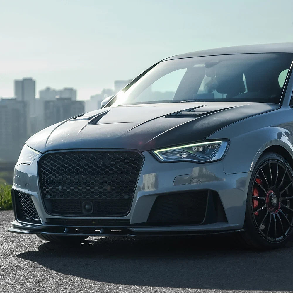 OW Front Bumper Lip Splitter AUDI RS3 8V 15-16 Sportback Gloss Black