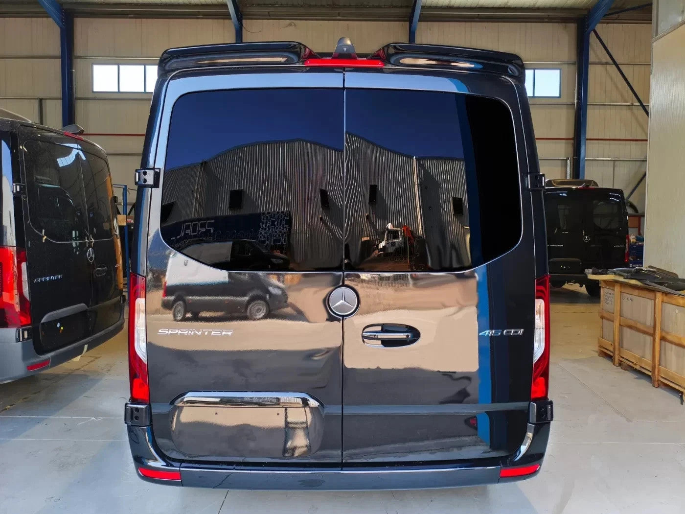 MTD Rear Wing Roof Spoiler Barn Doors Merc Sprinter H1 Mk2 Mk3 VW Crafter H1 Mk1
