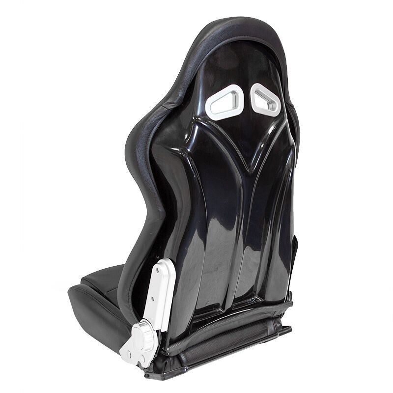 Auto-Style x1 Universal Pro Perforated Synthetic leather Bucket Seat Black +slides