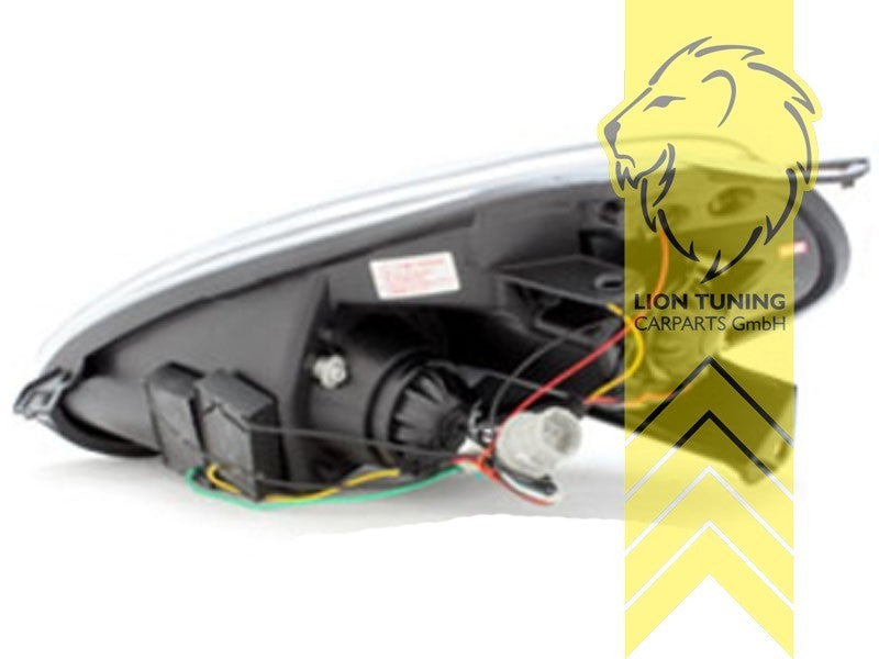 LTG Pair LED DRL Lightbar Headlights Fiat Grande Punto type 199 05-08 black LHD