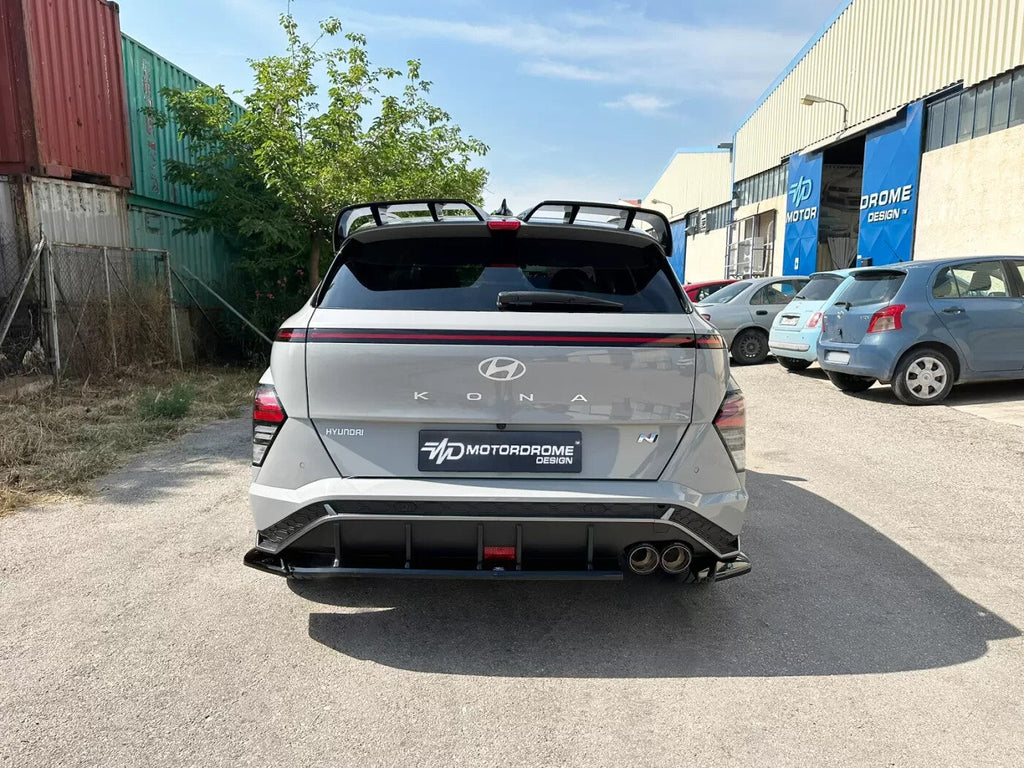 Motordrome Rear Splitter Diffuser Hyundai Kona N-Line Mk2 Glass Black