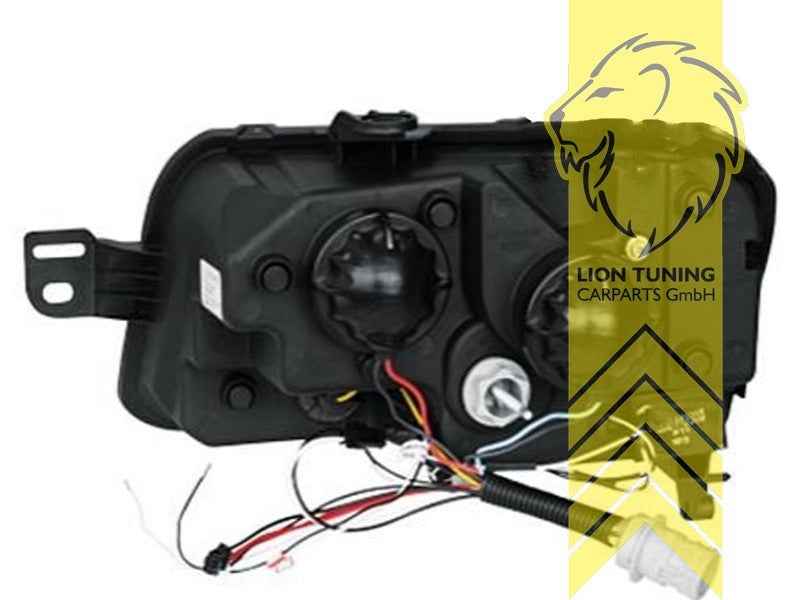 LTG Pair LED DRL Lightbar Headlights Fiat Panda type 169 03-09 black LHD