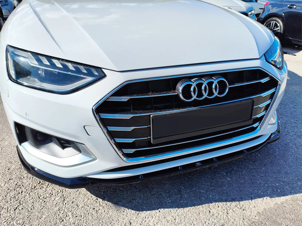 MTD Front Bumper Splitter Audi A4 B9 Facelift Sedan Avant 19-24 Gloss Black ABS