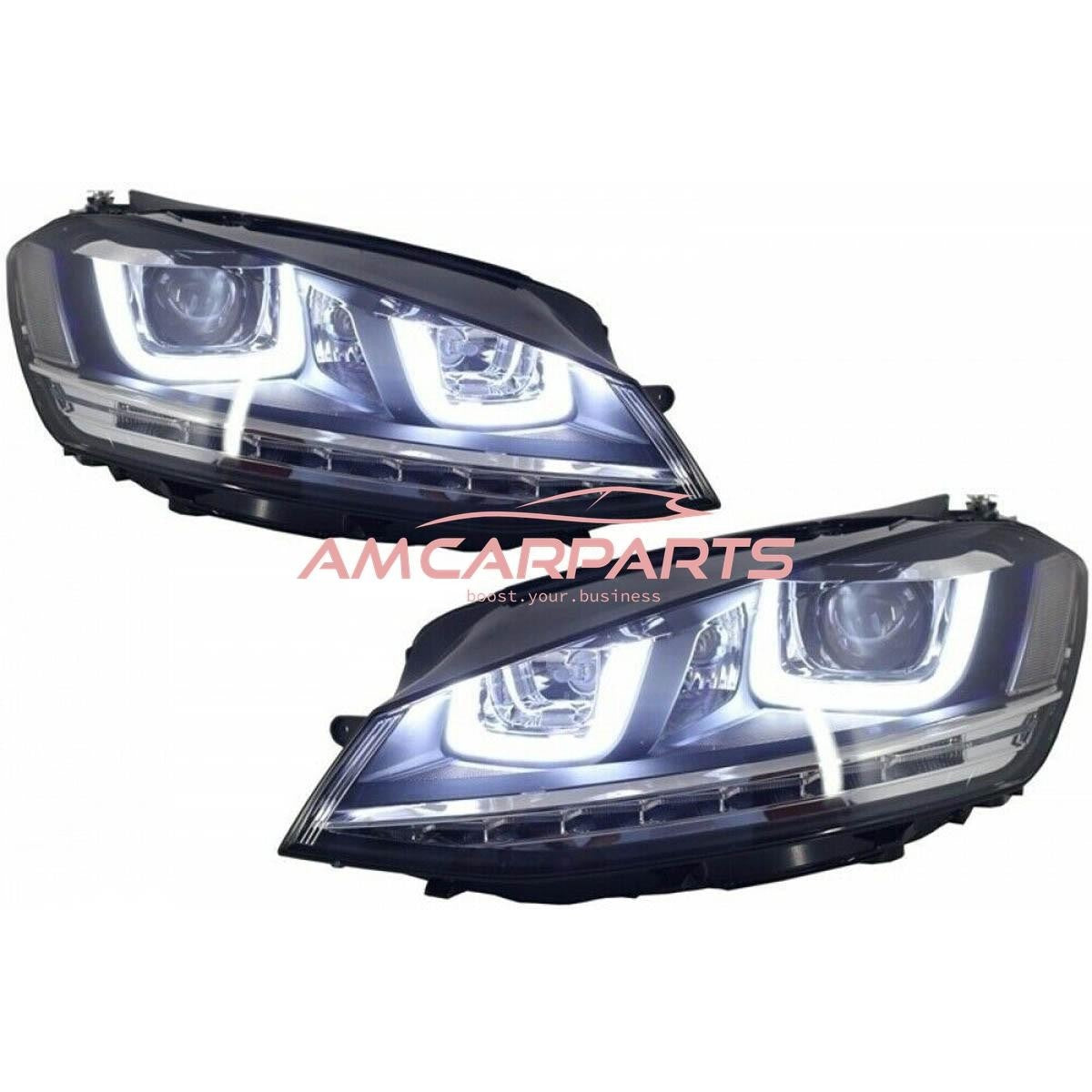 AMCP Pair LED Halo Headlights VW Golf 7 Pre-Facelift 2012-2017 LHD