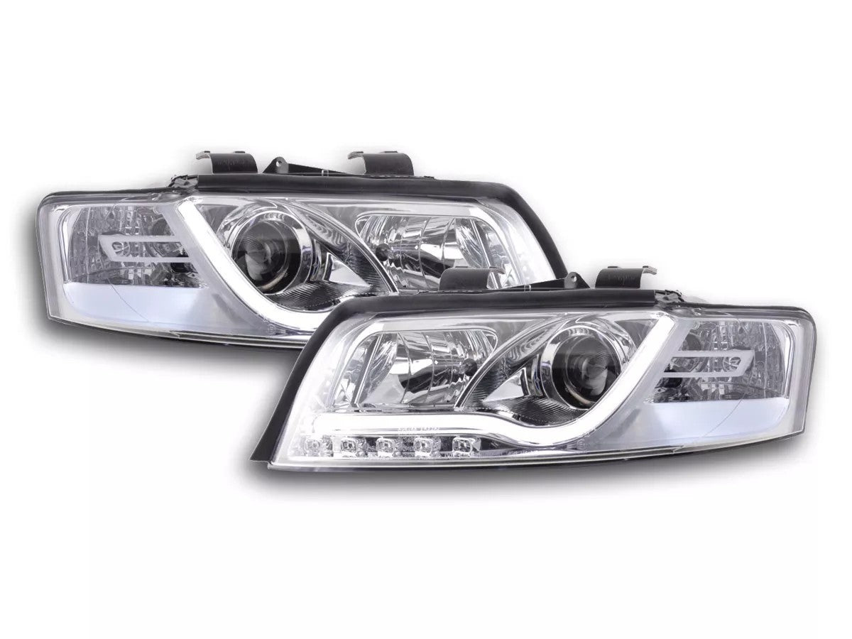 FKA Pair Sonar LED DRL Lightbar Headlights Audi A4 B6 8E 01-04 chrome RHD UK