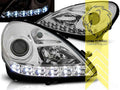 LTG Pair LED DRL Lightbar Headlights Mercedes SLK R171 04-11 Chrome LHD