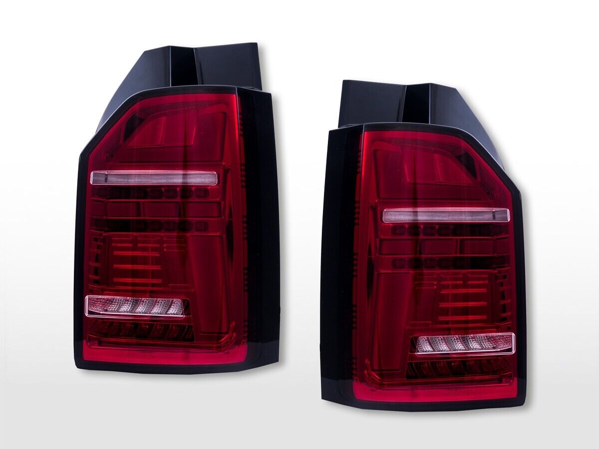 FK Pair LED Light Bar Rear Lights Dynamic Wing Doors VW Transporter T6 20+ LHD