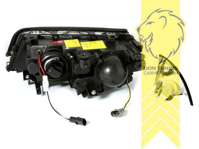 LTG DEPO Pair LED Halo Headlights BMW E46 Sedan Touring Black 98-01 RHD / LHD