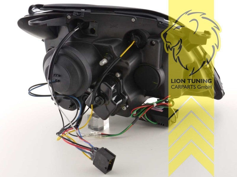 LT LED DRL Halo Ring Headlights Opel Vectra C notchback Caravan chrome 02-06 LHD