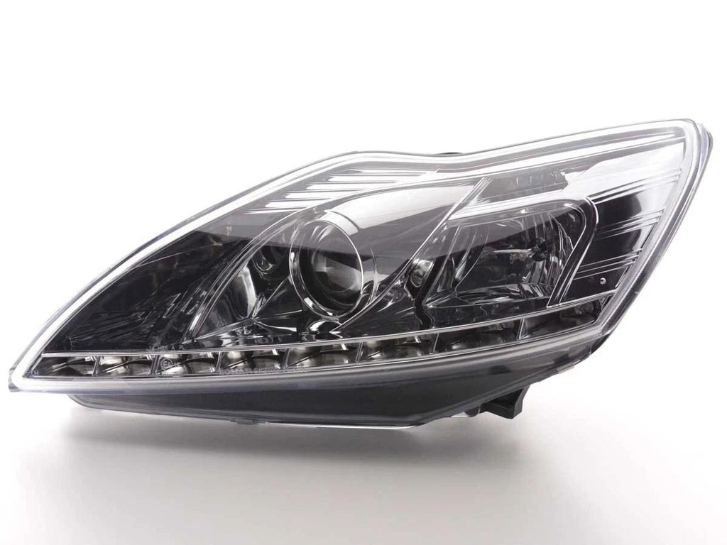 UK FKA Pair LED DRL Halo Lightbar Headlights Ford Focus C307 2 MK2 08-10 LHD
