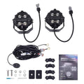 MXPR 5" 212W LED Headlights Fog Lights Spot Beam RGB DRL Round Pod Lamps