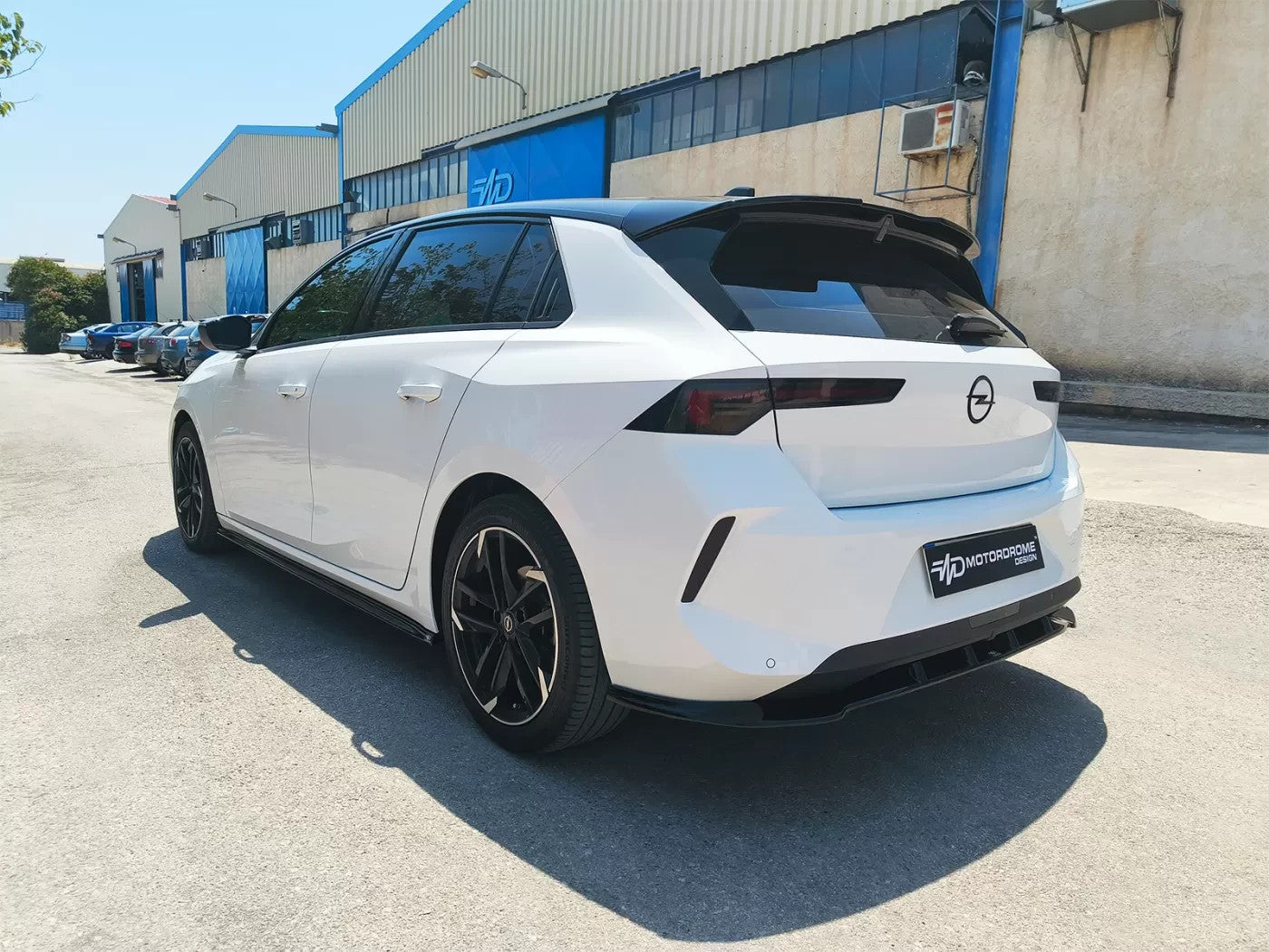 Motordrome Rear Bumper Splitter Diffsor Opel Astra L 21+ Hatchback Black Gloss