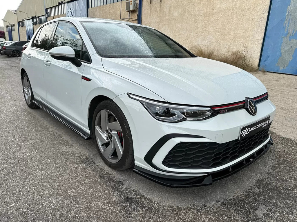 Motordrome Side Skirts Extensions Golf Mk8 GTI GTI Clubsport R-Line Gloss Black
