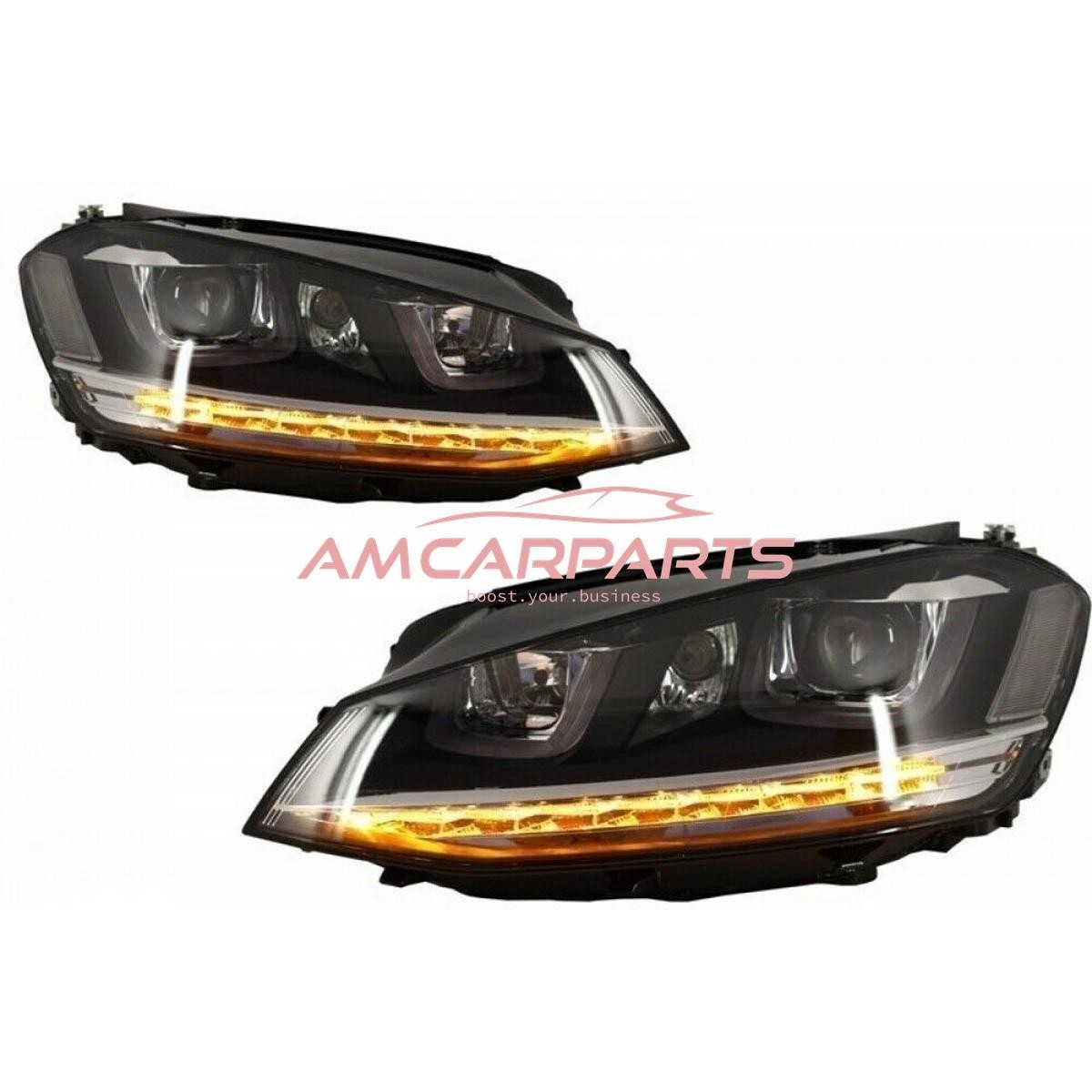 AMCP Pair LED Halo Headlights VW Golf 7 Pre-Facelift 2012-2017 LHD