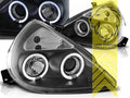 LTG Pair LED DRL Halo Headlights Ford KA RB 96-08 Black LHD