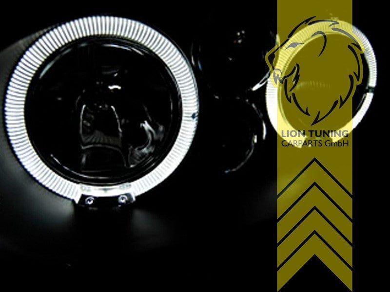 LT LED DRL Halo Ring Headlights VW Golf 4 Sedan Variant Cabriolet black LHD