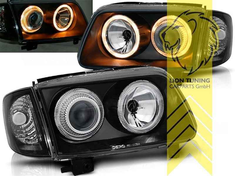LTG LED DRL Lightbar Headlights VW Polo 6N2 6N2 99-01 Black LHD