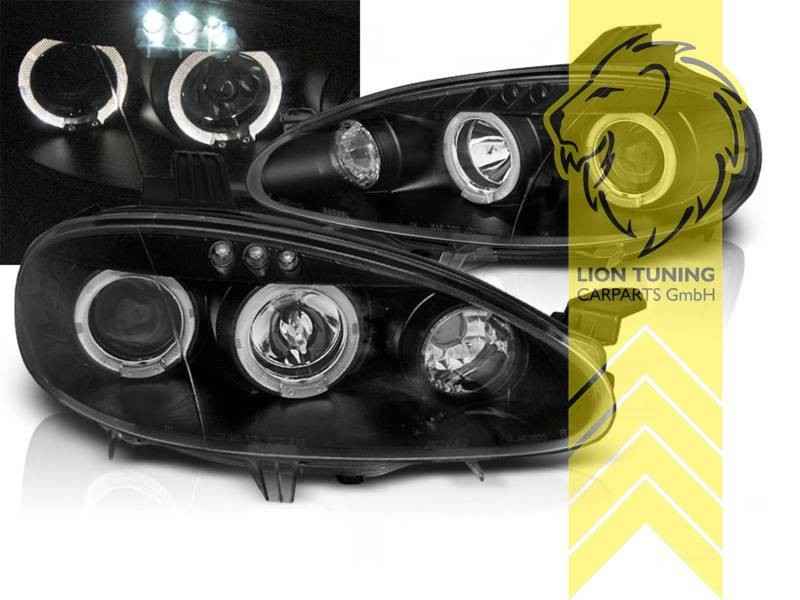 LTG LED Halo DRL Headlights Mazda MX5 2 NB MK2 Miata 98-05 black EXPORT ONLY