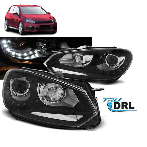 AMCP Pair LED Halo Ring Headlights VW Golf 6 08-12 LHD