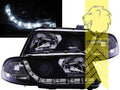 LT Pair LED DRL Lightbar Headlights Audi A4 B5 94-98 Sedan Avant black LHD