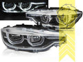 LT Pair LED DRL Halo Headlights BMW F30 Sedan F31 Touring LCI black 15-19 LHD