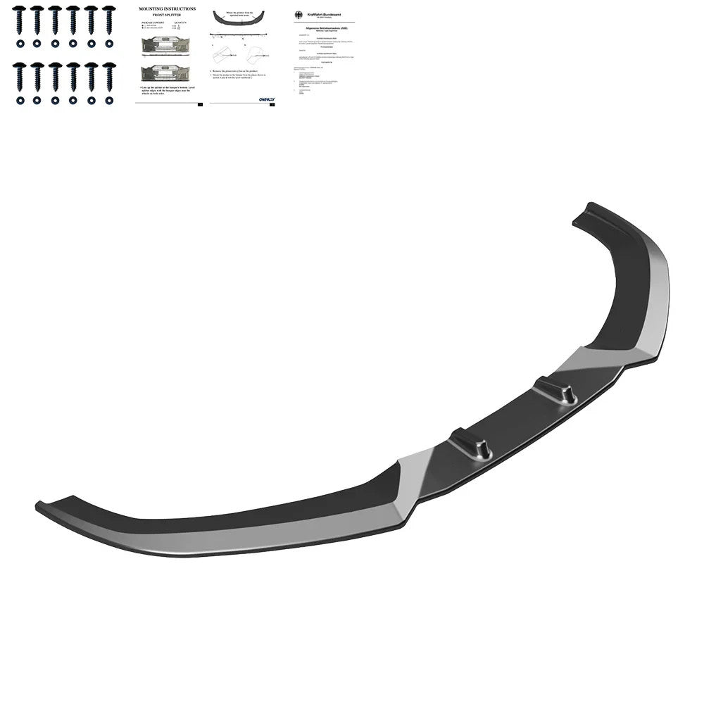 OW Front Bumper Lip Splitter AUDI RS3 8V 15-16 Sportback Gloss Black
